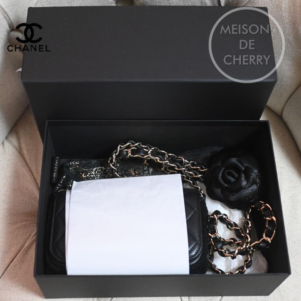 希少♡CHANEL フォンショルダー♡ブラック♡ラム